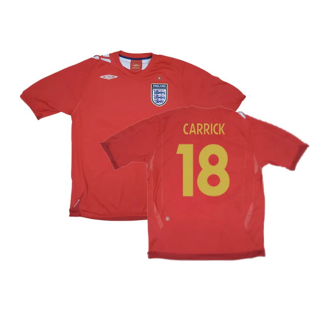 England 2006-08 Away Shirt (S) (Excellent) (CARRICK 18)-SoccerKits Hub | Buy Soccer Jerseys Online